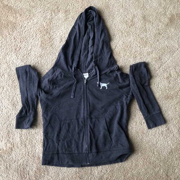 PINK Victoria's Secret Tops - Final Markdown‼️⬇️ VS Pink Grey Hoodie